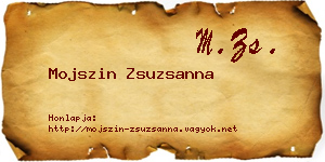 Mojszin Zsuzsanna névjegykártya